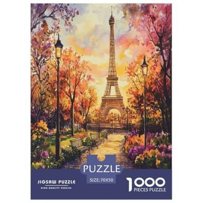 Eiffelturm Puzzle 1000-teilige Schwer Puzzle Spielzeug Pädagogisches Spiel Impossible Herausforderung Spielzeug Für Erwachsene Kinder 70x50cm/1000pcs von ChengzeTCo